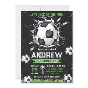 Personal Soccer Birthday Invitation