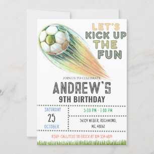 Personal Soccer Birthday Invitation Template