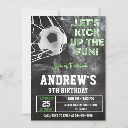 Personal Soccer Birthday Invitation Template