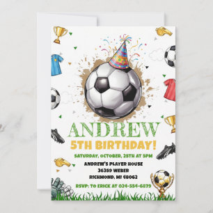 Personal Soccer Birthday Party Invitation