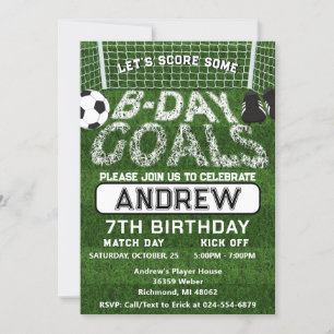Personal Soccer Birthday Party Invitation