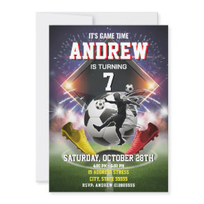 Personal Soccer Birthday Printable Invitation