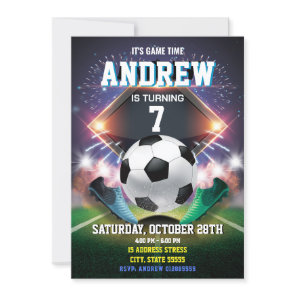Personal Soccer Birthday Printable Invitation