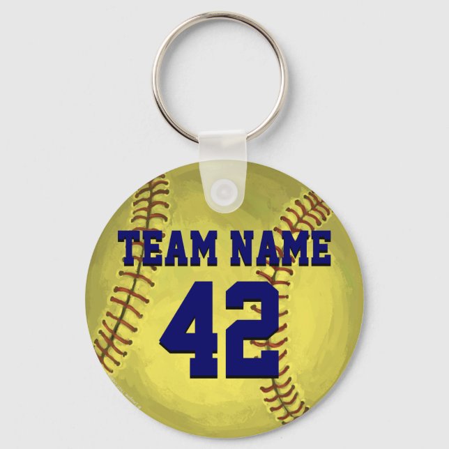 Personal Softball Art Keychain (Front)
