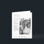 Personal Soul Sister Definition Birthday Card<br><div class="desc">Looking for a personalized and heartfelt way to wish your Soul Sister a happy birthday? Look no further than this Custom Soul Sister Definition Birthday Card. This card features a beautiful design that can be customized with your own personal definition of what a Soul Sister means to you. With our...</div>