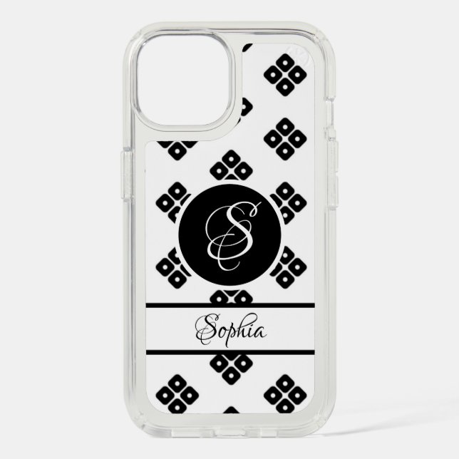PERSONAL SPECK IPHONE CASE BLACK AND WHITE  DESIGN (Front)