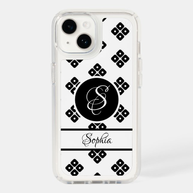 PERSONAL SPECK IPHONE CASE BLACK AND WHITE  DESIGN (Front)