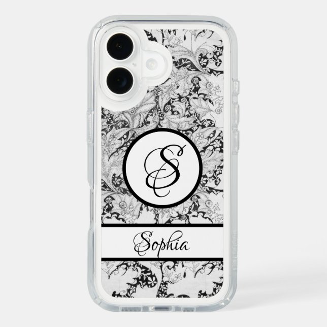 PERSONAL SPECK IPHONE CASE BLACK FLORAL DESIGN (Front)
