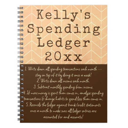 Personal Spending Ledger Yearly Bookkeeping Notebo Notebook