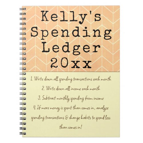 Personal Spending Ledger Yearly Bookkeeping Notebook
