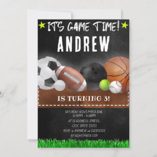 Personal Sports Birthday For kid Invitation