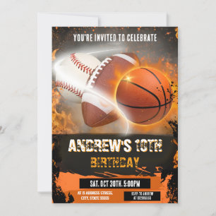 Personal Sports Birthday Printable All Sport Invitation