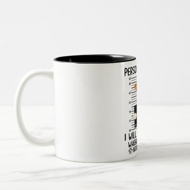 Personal Stalker Funny Bichon Frise Dog Bichon Ten Two-Tone Coffee Mug (Left)