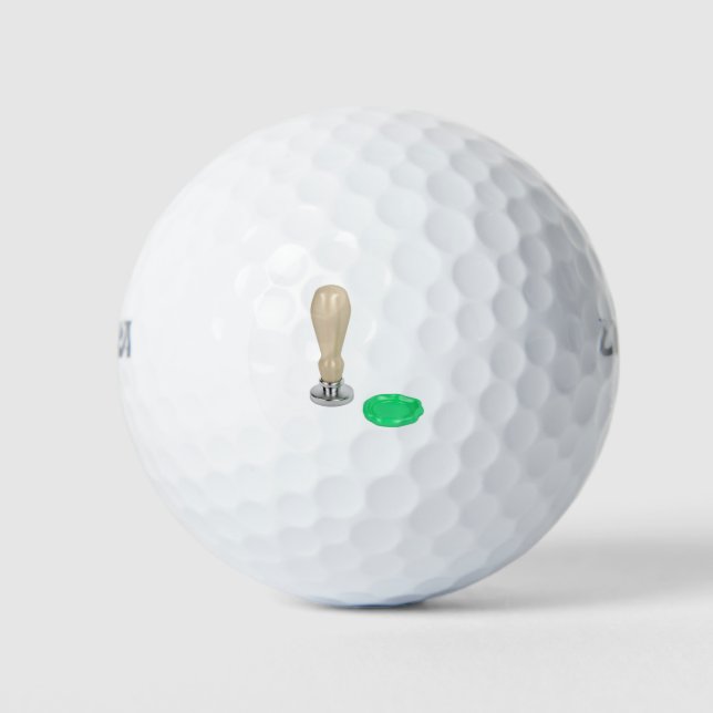 Personal stamp and wax seal golf balls (Front)