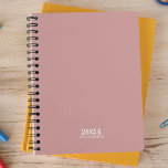Personal Stationery • Dusty Rose Weekly Planner<br><div class="desc">Simple personal stationery. Crimson red annual planner. 12 month planner with monthly overviews and weekly planning sheets. Contact for assistance in personalizing.</div>