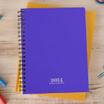 Personal Stationery • Electric Blue Weekly Planner<br><div class="desc">Simple personal stationery annual planner. 12 month planner with monthly overviews and weekly planning sheets. Contact for assistance in personalizing.</div>