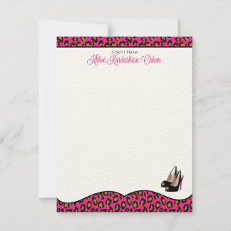 Personal Stationery for Khloe Kardashian Note Card