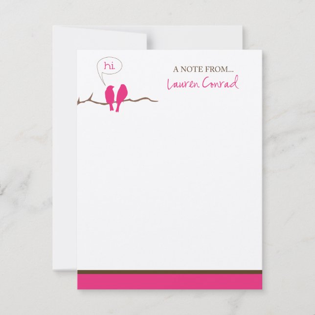 Personal Stationery for Lauren Conrad Note Card (Front)