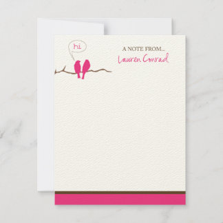 Personal Stationery for Lauren Conrad Note Card