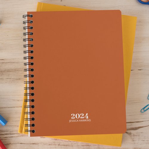 Personal Stationery â Pumpkin Orange 2024 Weekly Planner