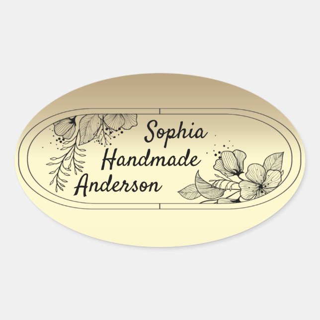 Personal sticker for master handmade (Front)