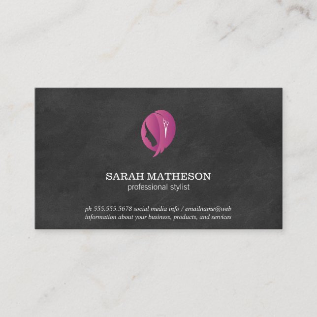 Personal Stylist Bottle Spray Salon Shears Business Card (Front)