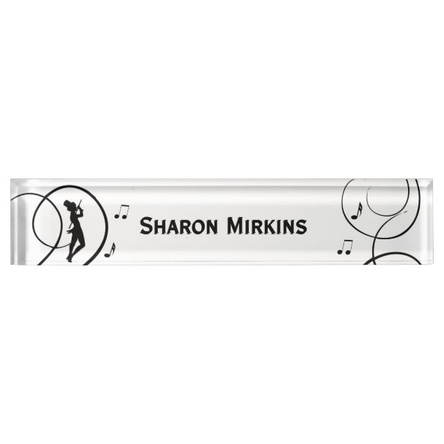Personal Tap Dance Design Desk Name Plate (Front)