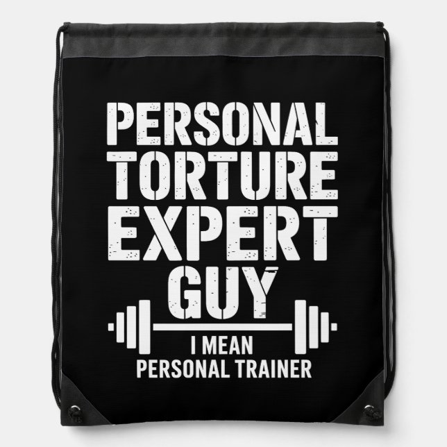 Personal Torture Expert Guy Drawstring Bag (Front)