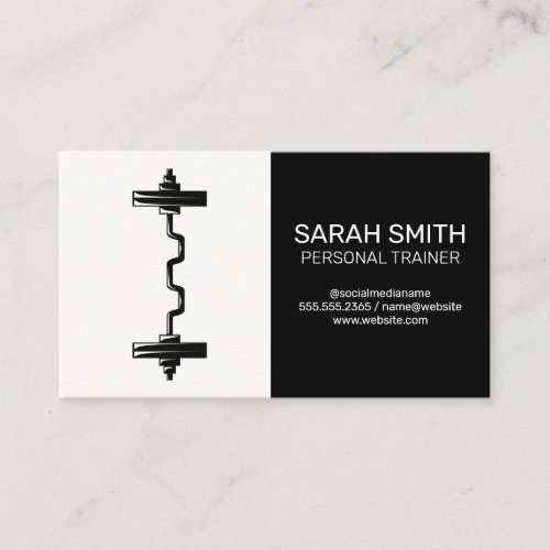Personal Trainer  Barbell Business Card