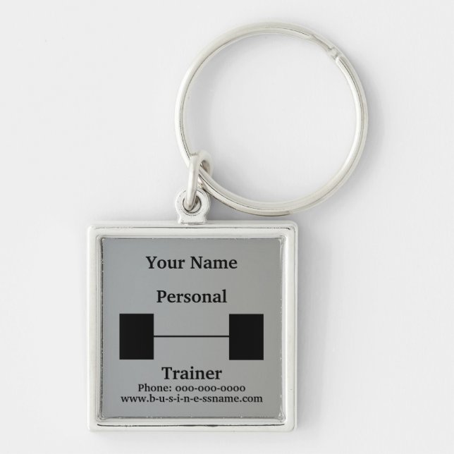 Personal Trainer Barbell Keychain (Front)