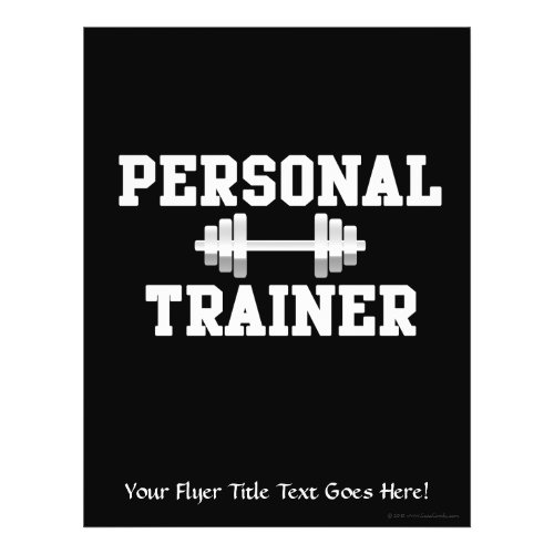 Personal Trainer Black and White Dumbell Training flyer