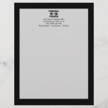 Personal Trainer Black and White Dumbell Training Letterhead