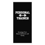 Personal Trainer Black and White Dumbell Training Rack Card