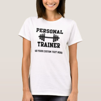 Personal Trainer Black and White Dumbell Training T-Shirt