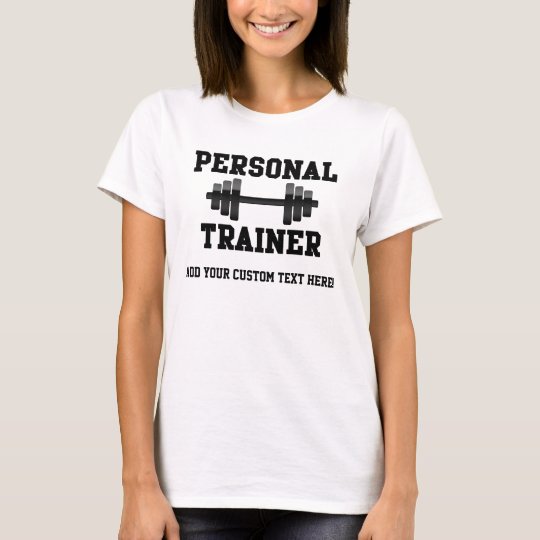 Personal Trainer Black and White Dumbell Training TShirt