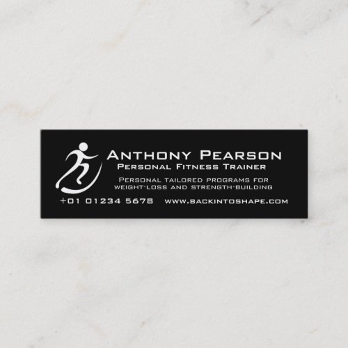 Personal Trainer black promotion business cards