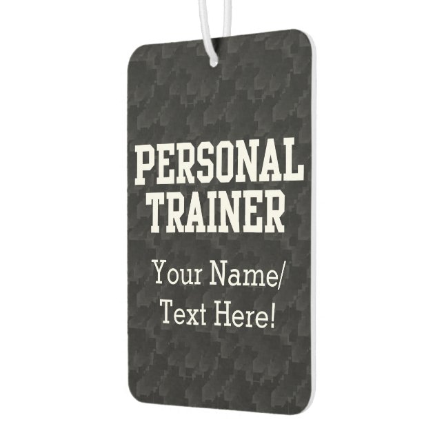 Personal Trainer Black Varsity Air Freshener (Left)