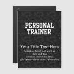 Personal Trainer Black Varsity Magnetic Invitation