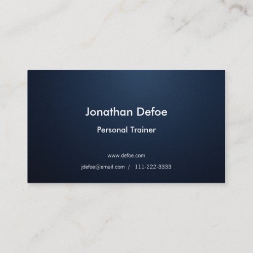 Personal Trainer Blue Business Card