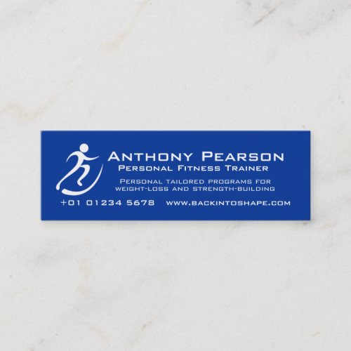 Personal Trainer blue promotion business card