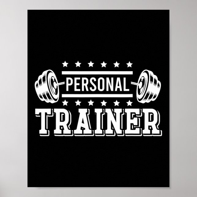Personal Trainer Bodybuilding Fitness Instructor W Poster (Front)