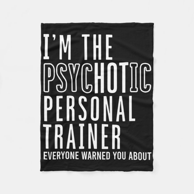 Personal Trainer Bodybuilding Workout Fitness Inst Fleece Blanket (Front)