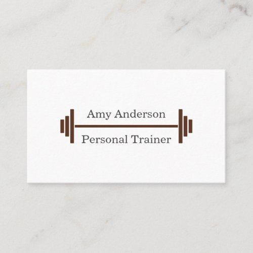 Personal Trainer Brown Business Card