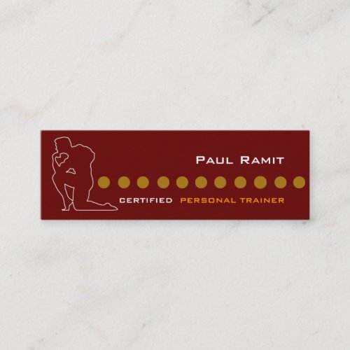 Personal Trainer Brown Dots Business Card