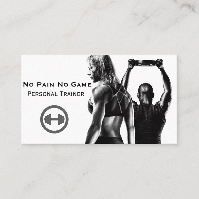 Personal trainer business business card (Front)