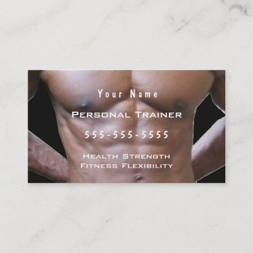 Customizable Personal Trainer Business Card Template