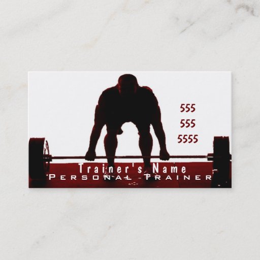 Customizable Personal Trainer Business Cards