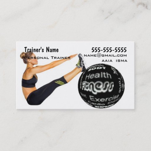 Customizable Personal Trainer Business Card