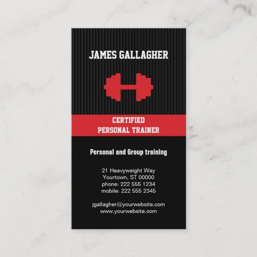 Customizable Personal Trainer Business Card