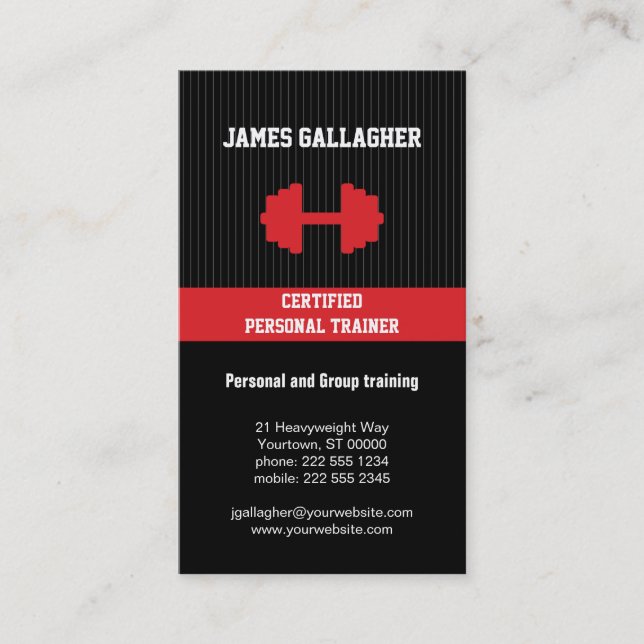 Personal Trainer Business Card (Front)